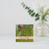 デザートボタニカルサボテンインテリアデザイナー スクエア名刺 (スタンド正面)