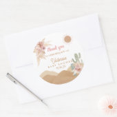 デザートボホガールベビーシャワー南西アリゾナ ラウンドシール (封筒)