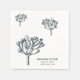 デザートボホジョシュアツリーパーソナルファミリーの姓 スタンダードカクテルナプキン