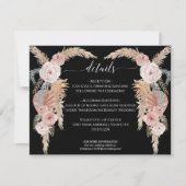 デザートボホパンパスグラスフローランホ結婚ーリージズ 招待状 (正面)