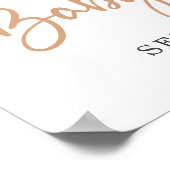 デザートボホパンパスグラスベビーシャワーウェルカムサイン ポスター (角)