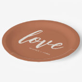 デザートボホラブ結婚ズ婚約パーティ ペーパープレート (アングル)