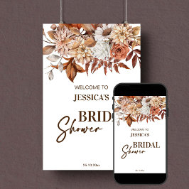 デザートボ自然ホブライダルシャワーウェルカムサイン ポスター