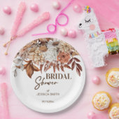 デザートボ自然ホブライダルシャワー食器 ペーパープレート (パーティー)