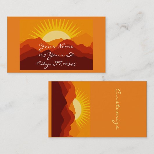 デザートマウンテンサンセットサンダーコーブ 名刺 (正面/裏面)