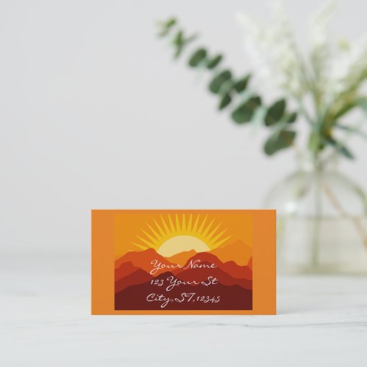 デザートマウンテンサンセットサンダーコーブ 名刺 (スタンド正面)