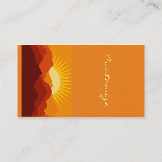 デザートマウンテンサンセットサンダーコーブ 名刺 (裏面)