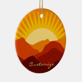 デザートマウンテンサンセットサンダー_コーブ セラミックオーナメント (右)