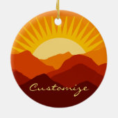 デザートマウンテンサンセットサンダー_コーブ セラミックオーナメント (裏面)