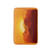 デザートマウンテンサンセットサンダー_コーブ バスマット (正面縦)