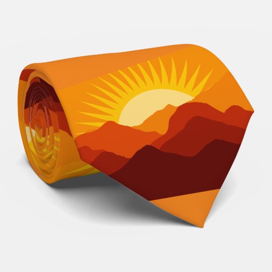 デザートマウンテンズサンセットサンダーコーブ ネクタイ (ロール)