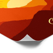 デザートマウンテンズサンセットサンダーコーブ ポスター (角)