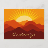 デザートマウンテンズサンセットサンダーコーブ ポストカード (正面)