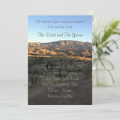 デザートマウンテンランドスケープ結婚式招待状 招待状 (スタンド正面)