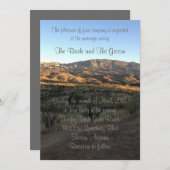 デザートマウンテンランドスケープ結婚式招待状 招待状 (正面/裏面)