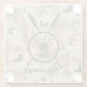 デザートマカビーシールドと槍 ガラスコースター (裏面)