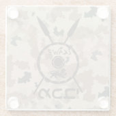 デザートマカビーシールドと槍 ガラスコースター (裏面)