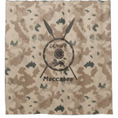 デザートマカビーシールドと槍 シャワーカーテン (正面)