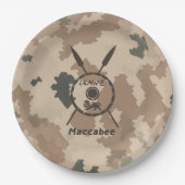 デザートマカビーシールドと槍 ペーパープレート (正面)