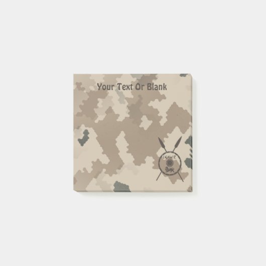 デザートマカビーシールドと槍 ポストイット (正面)