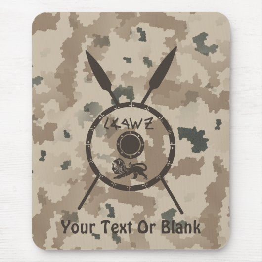 デザートマカビーシールドと槍 マウスパッド (正面)
