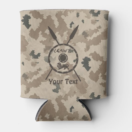 デザートマカビーシールドと槍 缶クーラー (正面)