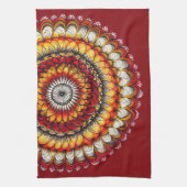 デザートメダリオン – 抽象芸術 キッチンタオル (縦)