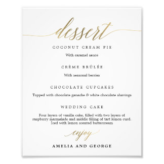 デザートメニューサイズの選択 フォトプリント           