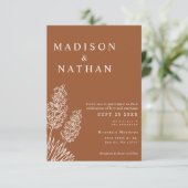 デザートユッカエレガントフラワーテラコッタ結婚ズ 招待状 (スタンド正面)