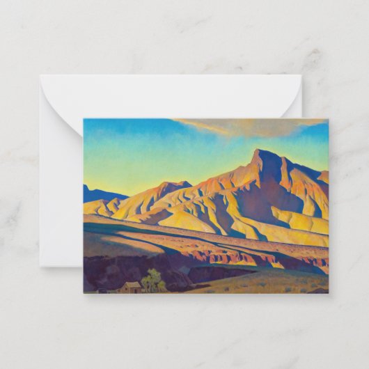 デザートラットの故郷メイナード・ディクソン ノートカード (正面)