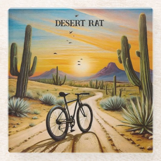 デザートラット、カスタマイズ ガラスコースター (正面)