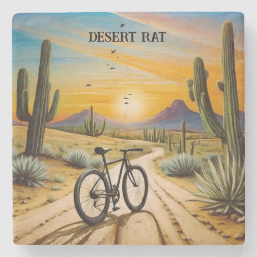 デザートラット、カスタマイズ ストーンコースター (正面)