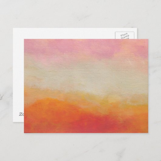 デザートランズ抽象芸術絵画ランドスケープ ポストカード (正面/裏面)