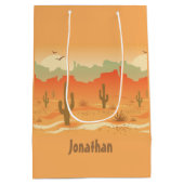 デザートランドスケープデザイン抱き枕 ミディアムペーパーバッグ (裏面)