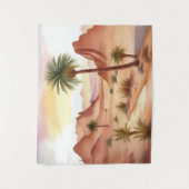 デザートランドスケープ（デイトパームズ） タペストリー (正面)