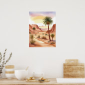デザートランドスケープ(デイトパームズ) ポスター (キッチン)