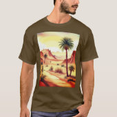 デザートランドスケープ(デイトパームズ) Tシャツ (正面)