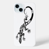 デザートリザードゲッコ白黒ミニマリストアート Case-Mate iPhoneケース (裏面)