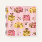 デザートレシピノートブック ノートブック (正面)