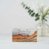 デザートレッドロックスマウンテンビジネスカード 名刺 (スタンド正面)