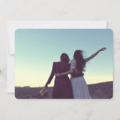 デザートレッドローズミニマリストの花嫁メイドカー頼ド 招待状 (裏面)