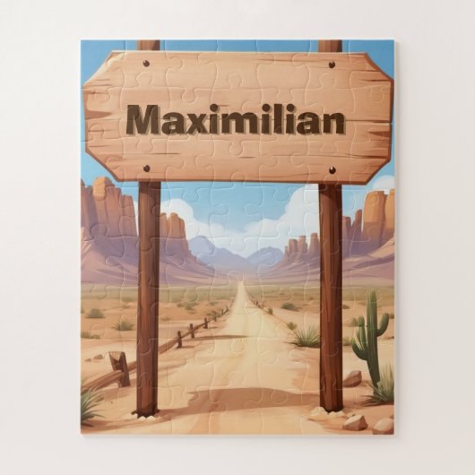 デザートロパーソナライズされたードキッズ ジグソーパズル (縦)