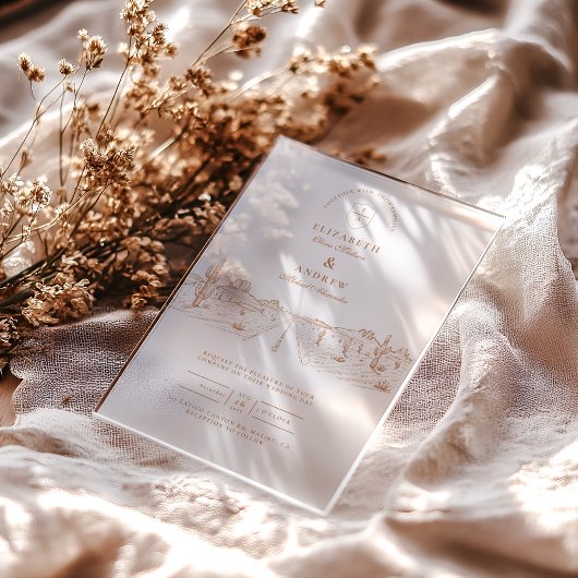 デザートロードウェスタン結婚ズ アクリル招待状