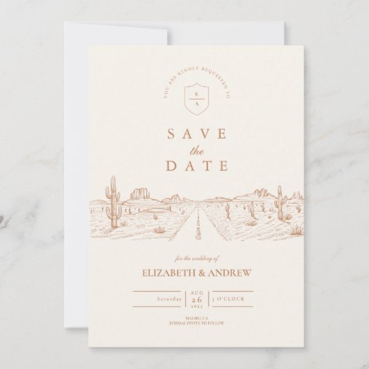 デザートロードウェスタン結婚ズ セーブザデート (正面)