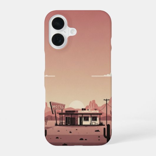 デザートロードモーテル iPhone 16ケース (裏面)