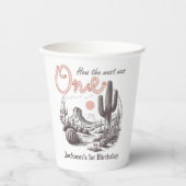 デザートワイルドウエストウェスタン1st誕生日 紙コップ (正面)