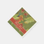 デザート披露宴ナプキンズオータム秋グレープ離れズ スタンダードカクテルナプキン (角)