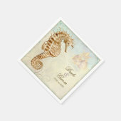 デザート披露宴ナプキンズシーホースコーストビーチ スタンダードカクテルナプキン (角)