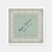 デザート披露宴ナプキン素朴レース熟成ヴィンテージ スタンダードカクテルナプキン (正面)