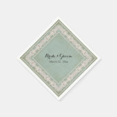 デザート披露宴ナプキン素朴レース熟成ヴィンテージ スタンダードカクテルナプキン (角)